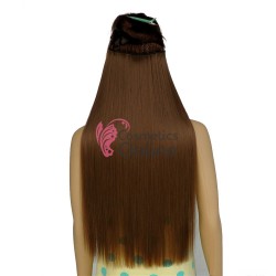 Extensie de par cu 5 Clips On delux dubla dreapta de 60 cm, Saten Mediu 666 8